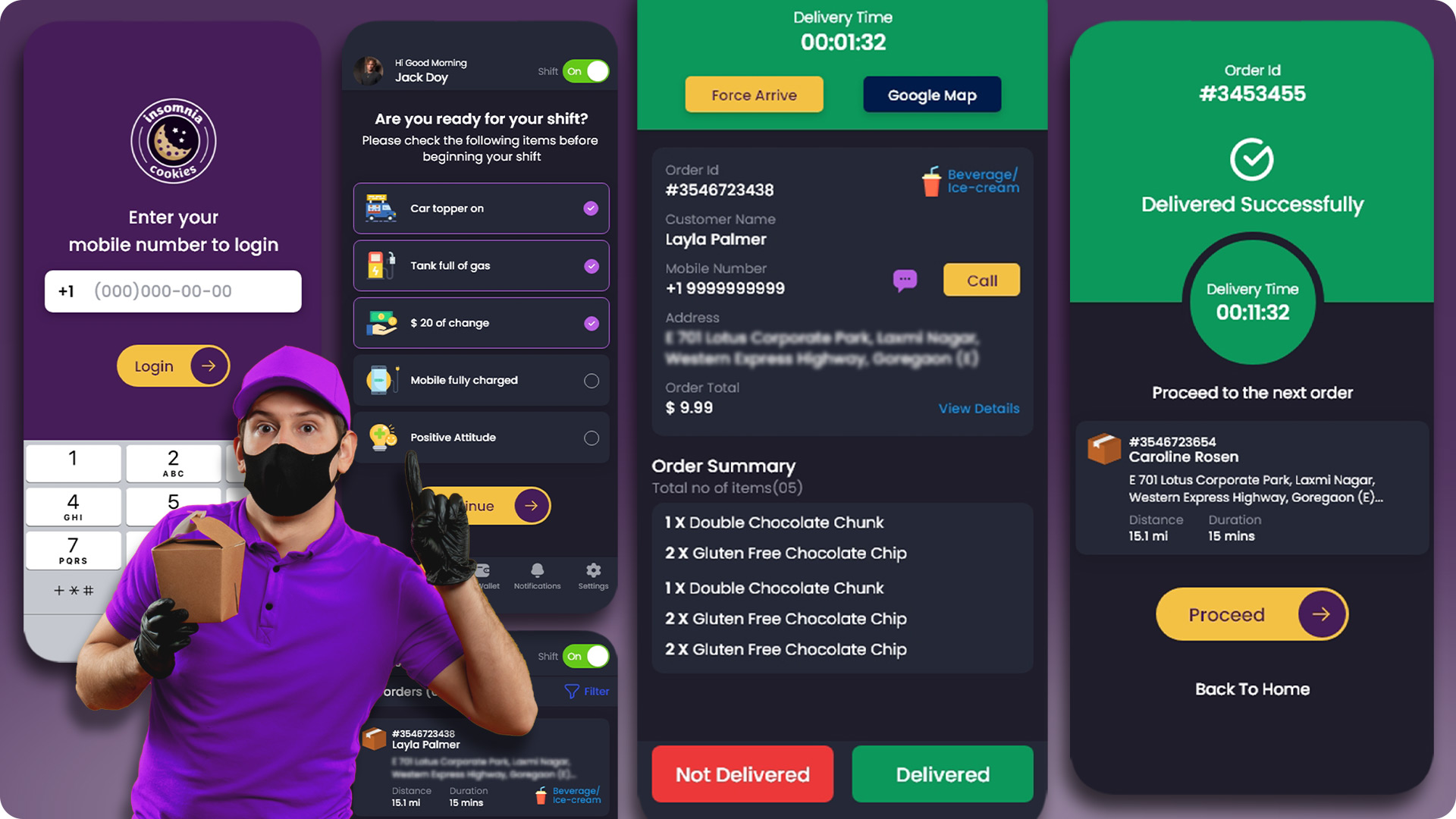 Food Delivery Agent App