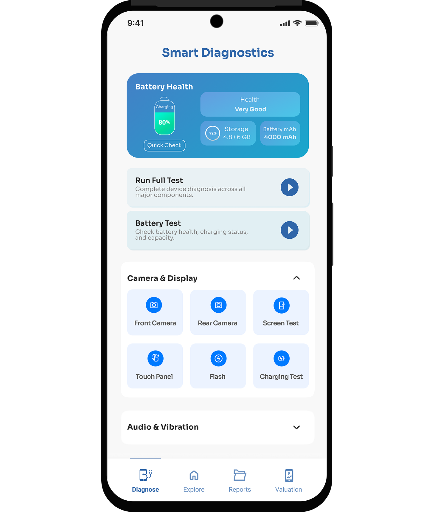 PhoneVue — Smartphone Diagnostics App
